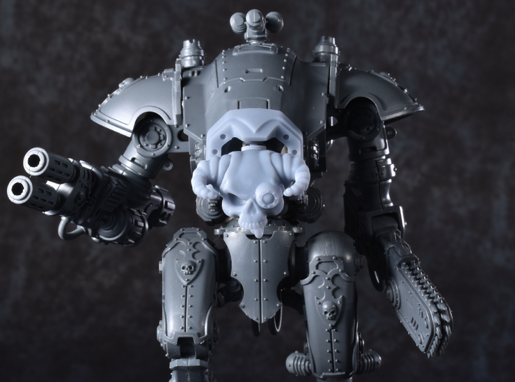 Iron Demon Mini Mini Knight - Demon Skull Head & Cowl – Iron Wolf Minis